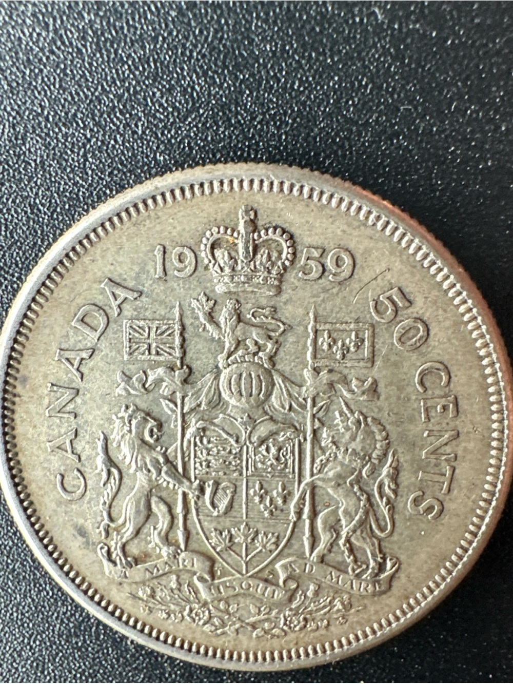 1959 Canada Half Dollar Silver Coin 50 Cents Elizabeth II 80% Silver - Rare Coin